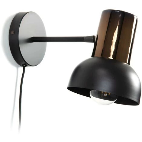 Kave Home - Applique Amina En Métal Avec Finition Noire Et Cuivre - Cuivre 3 Kave Home - Applique Amina En Métal Avec Finition Noire Et Cuivre - Cuivre