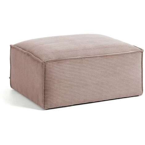Kave Home - Repose-pieds Blok 90 X 70 Cm Velours Côtelé Rose - Rose 3 Kave Home - Repose-pieds Blok 90 X 70 Cm Velours Côtelé Rose - Rose