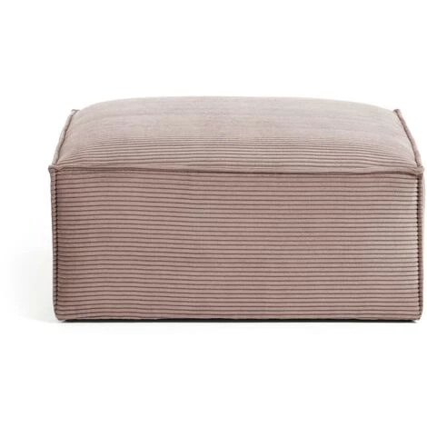 Kave Home - Repose-pieds Blok 90 X 70 Cm Velours Côtelé Rose - Rose 4 Kave Home - Repose-pieds Blok 90 X 70 Cm Velours Côtelé Rose - Rose – Image 2