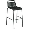 Kave Home - Tabouret De Bar Lambton Noir 74 Cm Avec Dossier En Corde En Polyester Et Pieds En Acier Noir Pour Usage Intérieur Et Extérieur - Noir 1 Kave Home - Tabouret De Bar Lambton Noir 74 Cm Avec Dossier En Corde En Polyester Et Pieds En Acier Noir Pour Usage Intérieur Et Extérieur - Noir -KAVE HOME Soldes 2022 26696257 1
