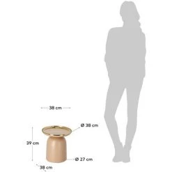 Kave Home - Table Dappoint Neiva Ø 38 Cm - Rose 7 Kave Home - Table Dappoint Neiva Ø 38 Cm - Rose -KAVE HOME Soldes 2022 26696264 3