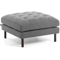 Kave Home - Reposes-pied Debra 80 X 80 Cm Gris Foncé - Gris