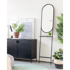 Kave Home - Miroir Zelma En Acier Noir 41 X 184 Cm - Noir 8 Kave Home - Miroir Zelma En Acier Noir 41 X 184 Cm - Noir -KAVE HOME Soldes 2022 26696350 3