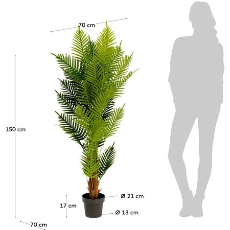 Kave Home - Cycas Du Japon Artificielle Palmera De 150 Cm - Vert 5 Kave Home - Cycas Du Japon Artificielle Palmera De 150 Cm - Vert – Image 3