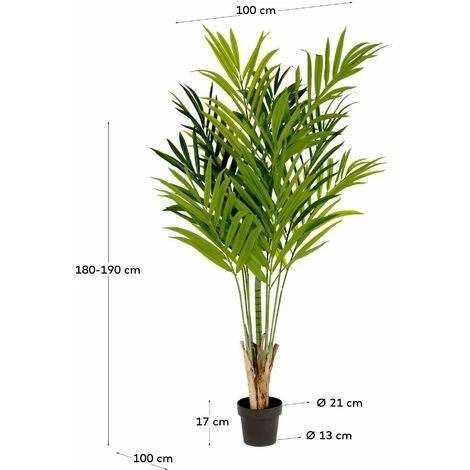 Kave Home - Plante Artificielle Palmera En Bambou De 170 Cm - Vert 5 Kave Home - Plante Artificielle Palmera En Bambou De 170 Cm - Vert – Image 3