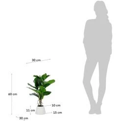 Kave Home - Plante Artificielle Lyrata De 60 Cm - Vert 7 Kave Home - Plante Artificielle Lyrata De 60 Cm - Vert -KAVE HOME Soldes 2022 26696405 3