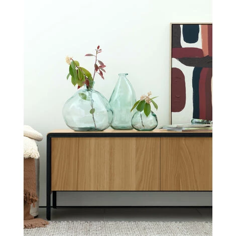 Kave Home - Vase Brenna Transparent Grand Format En Verre 100% Recyclé - Transparent 4 Kave Home - Vase Brenna Transparent Grand Format En Verre 100% Recyclé - Transparent – Image 2