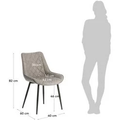 Kave Home - Chaise Adelia En Polyuréthane Gris Clair Et Pieds En Acier Finition Noire - Gris 9 Kave Home - Chaise Adelia En Polyuréthane Gris Clair Et Pieds En Acier Finition Noire - Gris -KAVE HOME Soldes 2022 26696518 4