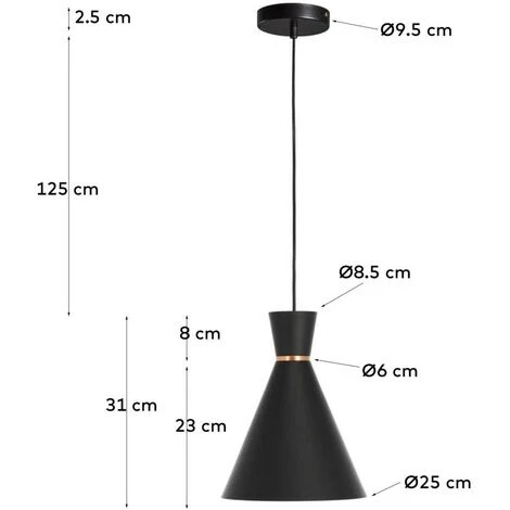 Kave Home - Suspension Vesta Noire - Noir 5 Kave Home - Suspension Vesta Noire - Noir – Image 3