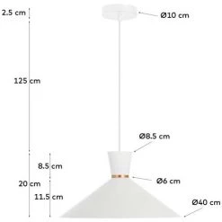 Kave Home - Suspension Vesta Blanche - Blanc 7 Kave Home - Suspension Vesta Blanche - Blanc -KAVE HOME Soldes 2022 26708885 3