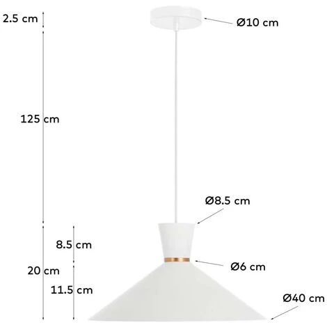 Kave Home - Suspension Vesta Blanche - Blanc 5 Kave Home - Suspension Vesta Blanche - Blanc – Image 3
