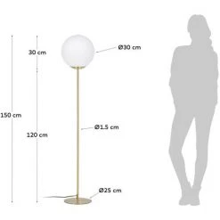 Kave Home - Lampadaire Mahala - Doré 7 Kave Home - Lampadaire Mahala - Doré -KAVE HOME Soldes 2022 26708891 3