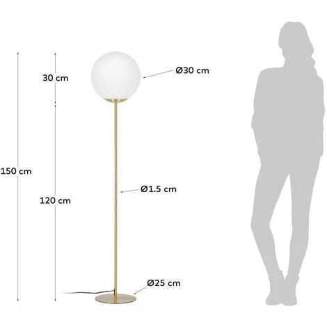 Kave Home - Lampadaire Mahala - Doré 5 Kave Home - Lampadaire Mahala - Doré – Image 3