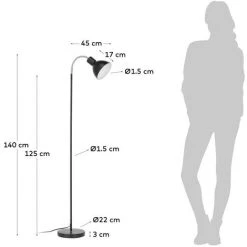 Kave Home - Lampadaire Ladi - Noir -KAVE HOME Soldes 2022 26708903 3