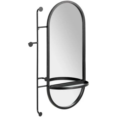 Kave Home - Miroir Avec Porte-manteaux Zada En Acier Noir 52 X 82 Cm - Noir 3 Kave Home - Miroir Avec Porte-manteaux Zada En Acier Noir 52 X 82 Cm - Noir