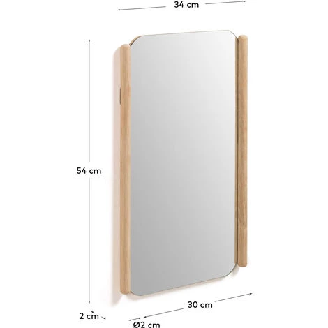 Kave Home - Miroir Natane En MDF 34 X 54 Cm - Naturel 5 Kave Home - Miroir Natane En MDF 34 X 54 Cm - Naturel – Image 3
