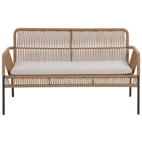 Kave Home - Canapé 2 Places Samanta En Corde Maron 133 Cm - Beige 4 Kave Home - Canapé 2 Places Samanta En Corde Maron 133 Cm - Beige – Image 2