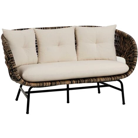Kave Home - Canapé Lin 2 Places En Rotin 153 Cm - Naturel 3 Kave Home - Canapé Lin 2 Places En Rotin 153 Cm - Naturel