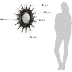 Kave Home - Miroir Marelli En Rotin Noir Ø 70 Cm - Noir 7 Kave Home - Miroir Marelli En Rotin Noir Ø 70 Cm - Noir -KAVE HOME Soldes 2022 27642224 3