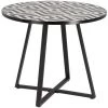 Kave Home - Table Ronde Tella En Céramique Motif Blanc Et Noir Et Pieds En Acier Noir Ø 90 Cm - Noir 1 Kave Home - Table Ronde Tella En Céramique Motif Blanc Et Noir Et Pieds En Acier Noir Ø 90 Cm - Noir -KAVE HOME Soldes 2022 27642371 1