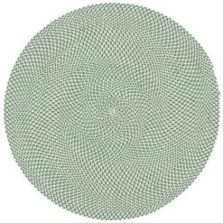 Kave Home - Tapis Rond Rodhe 100 % PET Vert Ø 100 Cm - Vert