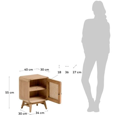 Kave Home - Chevet Nalu 40 X 55 Cm - Naturel 7 Kave Home - Chevet Nalu 40 X 55 Cm - Naturel – Image 5