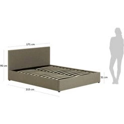 Kave Home - Lit Avec Coffre Nahiri Gris 160 X 200 Cm - Gris -KAVE HOME Soldes 2022 27642394 5