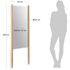 Kave Home - Miroir Natane Bois De Bouleau 54 X 160 Cm - Naturel 9 Kave Home - Miroir Natane Bois De Bouleau 54 X 160 Cm - Naturel -KAVE HOME Soldes 2022 27642395 4