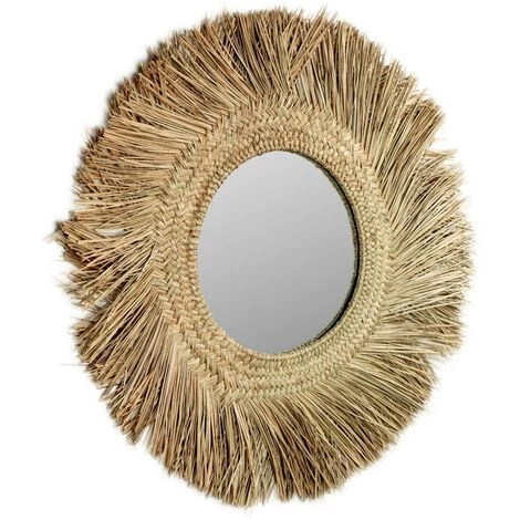 Kave Home - Miroir Rumer En Fibres Naturelles Ø 72 Cm - Naturel 3 Kave Home - Miroir Rumer En Fibres Naturelles Ø 72 Cm - Naturel