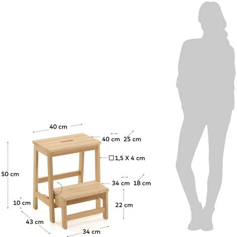 Kave Home - Repose-pieds Nell 40 X 43 Cm - Naturel 6 Kave Home - Repose-pieds Nell 40 X 43 Cm - Naturel – Image 5