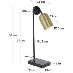 Kave Home - Lampe à Poser Natsumi - Doré 7 Kave Home - Lampe à Poser Natsumi - Doré -KAVE HOME Soldes 2022 27642473 3