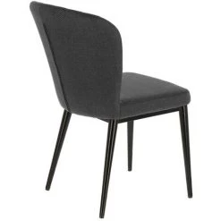 Kave Home - Chaise Madge Gris Foncé Et Pieds En Acier Noir - Gris 9 Kave Home - Chaise Madge Gris Foncé Et Pieds En Acier Noir - Gris -KAVE HOME Soldes 2022 27642490 3