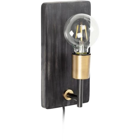 Kave Home - Applique Jayla En Bois Et Métal Noir Et Doré - Noir 3 Kave Home - Applique Jayla En Bois Et Métal Noir Et Doré - Noir