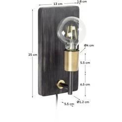 Kave Home - Applique Jayla En Bois Et Métal Noir Et Doré - Noir 7 Kave Home - Applique Jayla En Bois Et Métal Noir Et Doré - Noir -KAVE HOME Soldes 2022 27642503 3