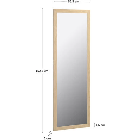 Kave Home - Miroir Wilany 52,5 X 152,5 Cm Avec Finition Naturelle - Naturel 6 Kave Home - Miroir Wilany 52,5 X 152,5 Cm Avec Finition Naturelle - Naturel – Image 4