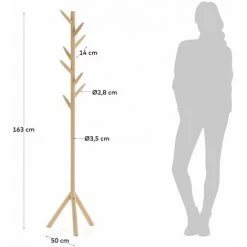 Kave Home - Portemanteau Natane 163 Cm - Naturel 7 Kave Home - Portemanteau Natane 163 Cm - Naturel -KAVE HOME Soldes 2022 27799047 3