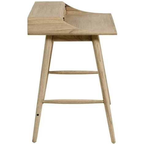 Kave Home - Bureau Nalu En Bois Massif De Mindi Et Détails En Rotin 110 X 60 Cm - Naturel 5 Kave Home - Bureau Nalu En Bois Massif De Mindi Et Détails En Rotin 110 X 60 Cm - Naturel – Image 3