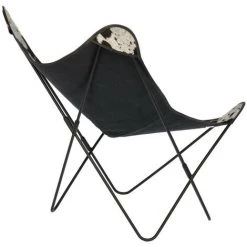 Kave Home - Fauteuil Fly Peau De Vache - Noir 9 Kave Home - Fauteuil Fly Peau De Vache - Noir -KAVE HOME Soldes 2022 27823631 3