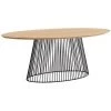 Kave Home - Table Leska 200 X 110 Cm En Manguier Massif Et Pied En Acier Noir - Naturel