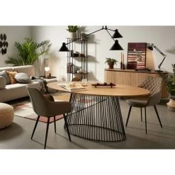 Kave Home - Table Leska 200 X 110 Cm En Manguier Massif Et Pied En Acier Noir - Naturel 8 Kave Home - Table Leska 200 X 110 Cm En Manguier Massif Et Pied En Acier Noir - Naturel -KAVE HOME Soldes 2022 27852997 3