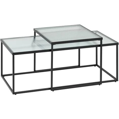 Kave Home - Ensemble Akemi De 2 Tables Basses - Noir 3 Kave Home - Ensemble Akemi De 2 Tables Basses - Noir