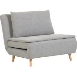 Kave Home - Canapé Convertible Khina 2 Places Gris Clair 105 Cm - Gris