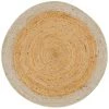 Kave Home - Tapis Rond Meray En Jute Et Laine Gris Ø 100 Cm - Naturel -KAVE HOME Soldes 2022 27979154 1