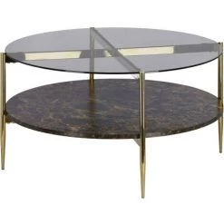 Kave Home - Table Basse Kamilah Ø 84 Cm - Doré