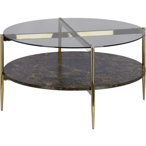 Kave Home - Table Basse Kamilah Ø 84 Cm - Doré 3 Kave Home - Table Basse Kamilah Ø 84 Cm - Doré