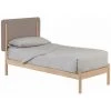 Kave Home - Lit Shayndel En Bois Massif D'hévéa 90 X 190 Cm - Gris