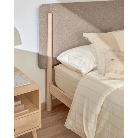Kave Home - Lit Shayndel En Bois Massif D'hévéa 90 X 190 Cm - Gris 6 Kave Home - Lit Shayndel En Bois Massif D'hévéa 90 X 190 Cm - Gris – Image 4