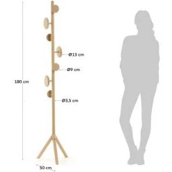 Kave Home - Portemanteau Nalini En Bois De Bouleau Massif 180 Cm - Naturel 7 Kave Home - Portemanteau Nalini En Bois De Bouleau Massif 180 Cm - Naturel -KAVE HOME Soldes 2022 27979275 3