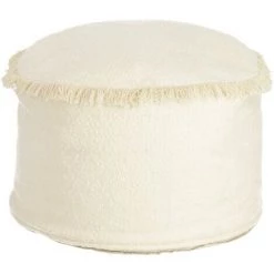 Kave Home - Pouf Verenice Ø 40 Cm - Beige