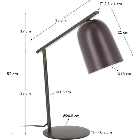 Kave Home - Lampe De Table Kadia - Rouge 5 Kave Home - Lampe De Table Kadia - Rouge – Image 3